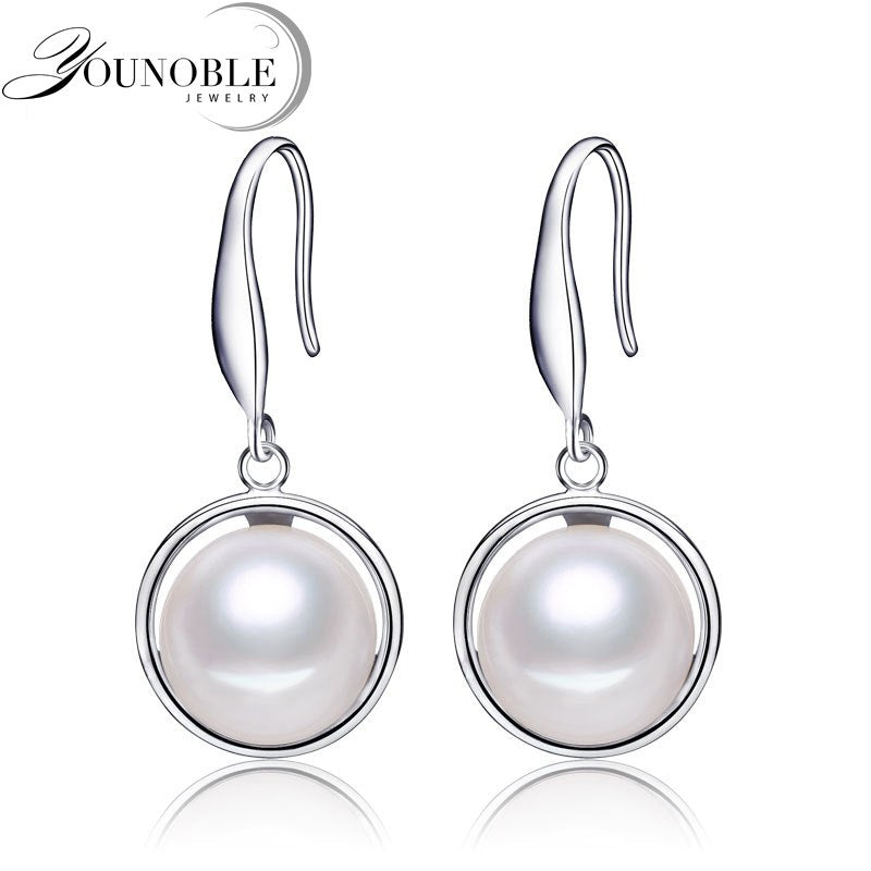 925 sterling silver earring with pearls for women high quality natural pearl earring