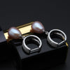 925 sterling silver earrings for women,anniversary gift black natural pearl circle bride earrings