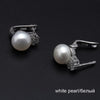 925 sterling silver earrings with pearl,real black natural earrings pearl women,clip on earrings