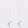 925 sterling silver enamel green Olive leaves drop earrings fresh series simple design wild fashion earrings for women jewelry