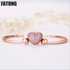 925 sterling silver full zircon heart bracelet female Korean fashion factory outlet J010
