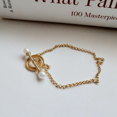 925 sterling silver gold color pearl buckle bracelets fashion elegance design bracelets wild 2020 charm women fine jewelry gift