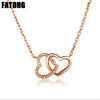 925 sterling silver jewelry female heart print necklace fashion jewelry J0209