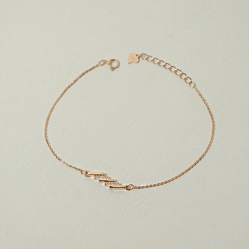 925 sterling silver ladder rectangle zircon bracelets fashion personality element design wild bracelets for women zircon jewelry