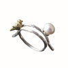 925 sterling silver original design branch birds pearl openwork rings simple personality design rings for women spring jewelry