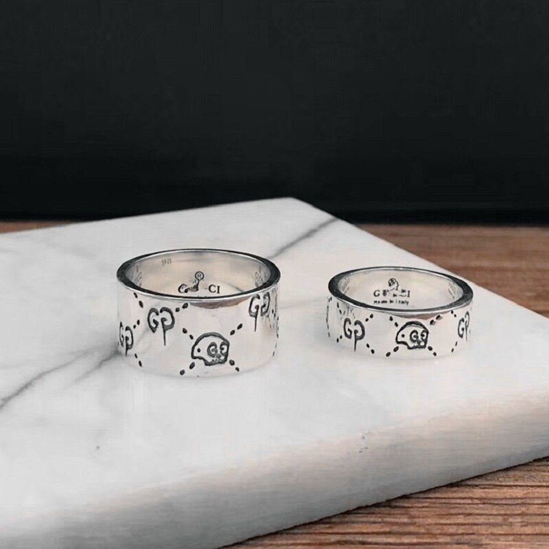 925 sterling silver rings for men and women ghost series Classic label and original charm  Love Ring