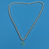 925 sterling silver round bead love necklace heart-shaped enamel pendant women's brand  jewelry