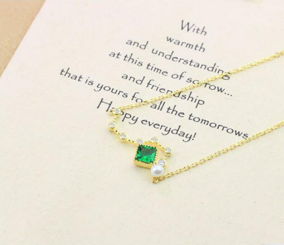 925 sterling silver set with blue, green, red zircon, Beidou, seven stars, beaded jewelry, female J0285