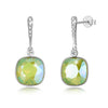 925 sterling silver uses Austria crystal earrings, sterling silver 925 square zircon earrings from Europe and the United states