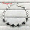 925 sterling silver with 100% natural Sapphire bracelet Fashion jewelry Mother a gift Blue gems