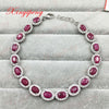 925 sterling silver with 100% natural ruby bracelet Fashion jewelry Mother a gift affordable