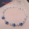 925 sterling silver with 100% natural sapphire bracelet women with Luxury and generous A wedding gift