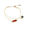 925 sterling silver zircon double layer bracelets silver wild three color suqare zircon bracelet for women zircon jewelry gift