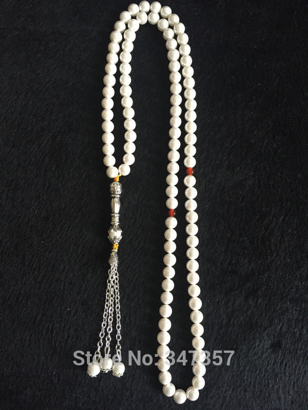 99 Beads Pearl Shell Material 6mm Size Alloy Accessories Prayer beads for women Islamic Muslim Tasbih Allah Misbaha Sibha