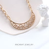 99 carat gold punk style European and American jewelry metal exaggerated Necklace geometric hollow out design co