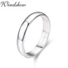 990 Pure Sterling Silver D Shape Thick Band Rings For Women Wedding Engagement Jewelry Finger Anillos Bague Aneis bijoux Anillo