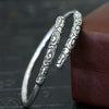 990 Sterling Silver Chinese Style Classic Movie Weapon Buddhist Bangle Handmade Unique Bracelet Men Women Ethnic Jewelry Gift
