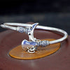 990 Sterling Silver Chinese Style Classic Movie Weapon Buddhist Bangle Handmade Unique Bracelet Men Women Ethnic Jewelry Gift