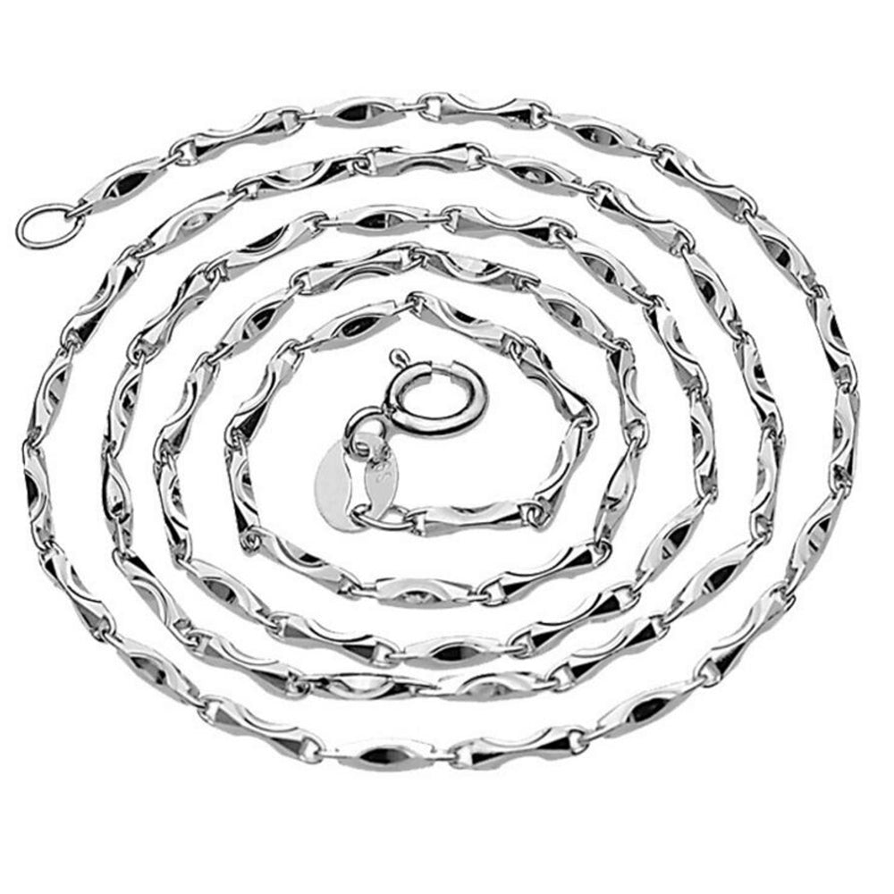 990 pure silver necklace male Women ingot chain pendant short design 999 fine silver chain