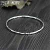 999 Thai Silver Bangles Jewelry Online 2.20mm Thin Silver Textured Bangle Bracelet Summer 2020 Jewelry Wholesale 4.50G WTB046
