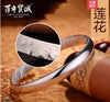 999 sterling silver female silverware open glossy heart through bracelet