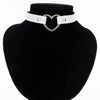 9Color Punk Leather Chokers Necklaces Women Party Heart Shape Pendant Necklace Female Collar Jewelry