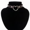 9Color Punk Leather Chokers Necklaces Women Party Heart Shape Pendant Necklace Female Collar Jewelry