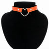 9Color Punk Leather Chokers Necklaces Women Party Heart Shape Pendant Necklace Female Collar Jewelry