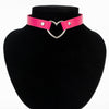 9Color Punk Leather Chokers Necklaces Women Party Heart Shape Pendant Necklace Female Collar Jewelry