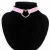9Color Punk Leather Chokers Necklaces Women Party Heart Shape Pendant Necklace Female Collar Jewelry