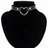9Color Punk Leather Chokers Necklaces Women Party Heart Shape Pendant Necklace Female Collar Jewelry