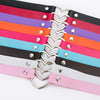 9Color Punk Leather Chokers Necklaces Women Party Heart Shape Pendant Necklace Female Collar Jewelry