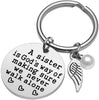 A Sister is God's Way of Making Sure We Never Walk Alone Keychain