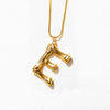 A-Z 26 Letters Necklace Personalized Pendant Big Letters Script Name Initial Alphabet Charm Necklace for Gift