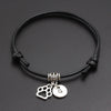 A-Z English Alphabet Dog Paw Print Charm Red Thread String Bracelet Handmade DIY Lucky Rope Bracelet For Women Men Jewelry