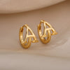 A-Z Initial Earrings for Women Men Stainless Steel Mini Hoop Earrings 2023 Trend Hip Hop Punk Rock Party Jewerly Christmas Gift