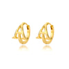 A-Z Initial Earrings for Women Men Stainless Steel Mini Hoop Earrings 2023 Trend Hip Hop Punk Rock Party Jewerly Christmas Gift