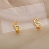 A-Z Initial Earrings for Women Men Stainless Steel Mini Hoop Earrings 2023 Trend Hip Hop Punk Rock Party Jewerly Christmas Gift