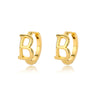 A-Z Initial Earrings for Women Men Stainless Steel Mini Hoop Earrings 2023 Trend Hip Hop Punk Rock Party Jewerly Christmas Gift