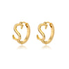 A-Z Initial Earrings for Women Men Stainless Steel Mini Hoop Earrings 2023 Trend Hip Hop Punk Rock Party Jewerly Christmas Gift