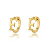 A-Z Initial Earrings for Women Men Stainless Steel Mini Hoop Earrings 2023 Trend Hip Hop Punk Rock Party Jewerly Christmas Gift