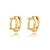 A-Z Initial Earrings for Women Men Stainless Steel Mini Hoop Earrings 2023 Trend Hip Hop Punk Rock Party Jewerly Christmas Gift