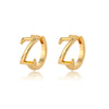 A-Z Initial Earrings for Women Men Stainless Steel Mini Hoop Earrings 2023 Trend Hip Hop Punk Rock Party Jewerly Christmas Gift