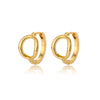 A-Z Initial Earrings for Women Men Stainless Steel Mini Hoop Earrings 2023 Trend Hip Hop Punk Rock Party Jewerly Christmas Gift