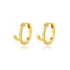 A-Z Initial Earrings for Women Men Stainless Steel Mini Hoop Earrings 2023 Trend Hip Hop Punk Rock Party Jewerly Christmas Gift