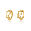 A-Z Initial Earrings for Women Men Stainless Steel Mini Hoop Earrings 2023 Trend Hip Hop Punk Rock Party Jewerly Christmas Gift