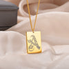 A-Z Initial Letter Necklace for Women Stainless Steel Gold Color Pendant Necklaces 2023 Trend Choker Goth Aesthetic Jewerly