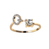A-Z Letter Gold Color Metal Adjustable Opening Ring Initials Name Alphabet Female Creative Finger Rings Trendy Party Jewelry