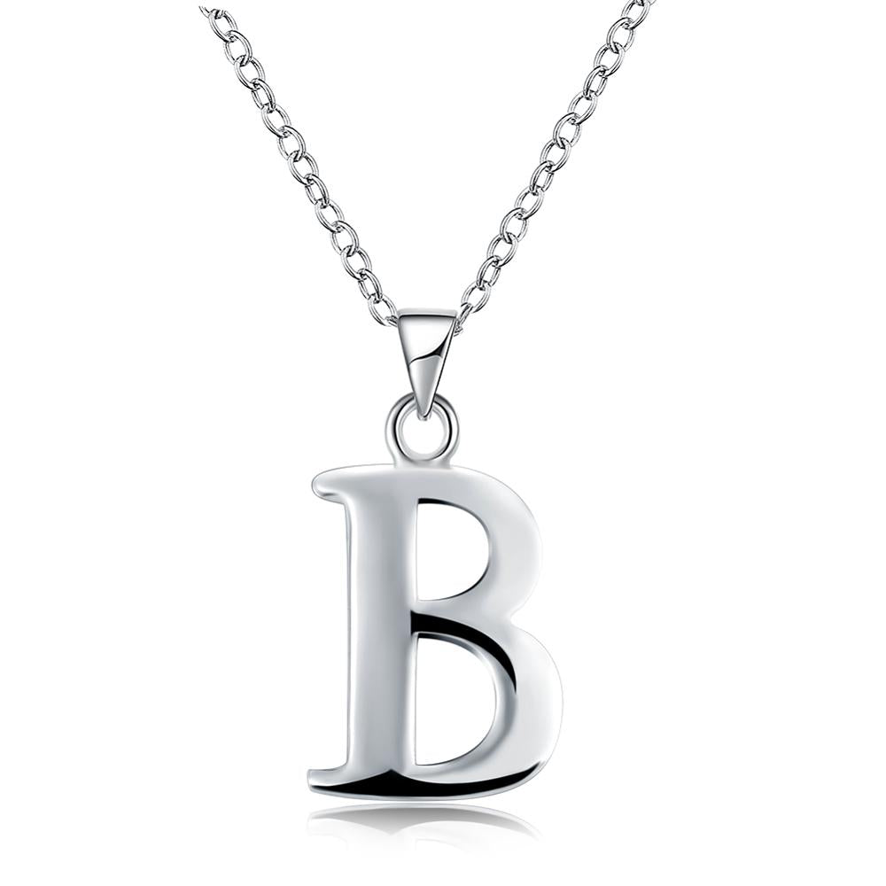 A-Z Letter Necklaces Pendants Alphabet Initial Necklace 925 Sterling Silver Choker Necklace For Women Fine Jewelry Kolye Collier