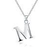 A-Z Letter Necklaces Pendants Alphabet Initial Necklace 925 Sterling Silver Choker Necklace For Women Fine Jewelry Kolye Collier